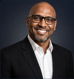 Bruce L. Harris Sr. in a black suit jacket and white shirt