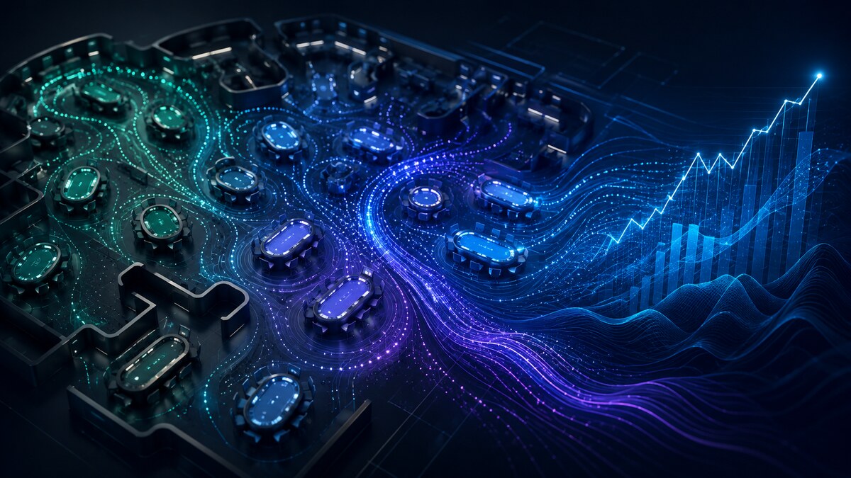 Original abstract visualization of predictive casino operations